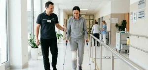 hoja z berglami po operaciji kolena rehabilitacija