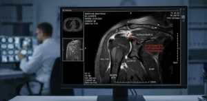 MRI prikaz rupture rotatorne manšete v ramenskem sklepu