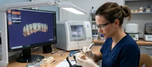 izdelava zobnega mostička v zobnem laboratoriju pri zobnem tehniku